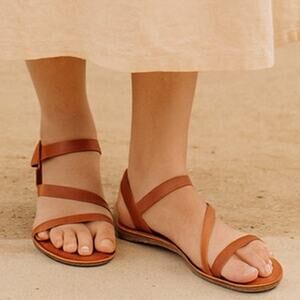 Lucky Brand Women's SZ 10/42 Alexcia Sandal In Magma 05 (Cognac)